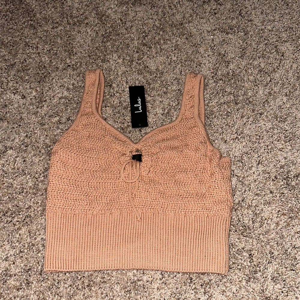 Lulus, Size Small, Tan, knitted tank